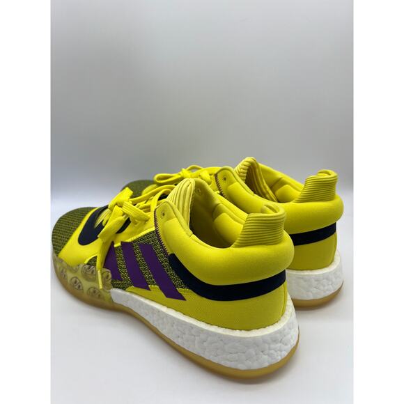 Adidas Marquee Boost Low Yellow/Purple Basketball Men's G27743 Size 15 - Picture 10 of 12